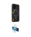 ieg™ iPhone 14 Pro Kılıf Kozmos Doku - Siyah 3D Antistatik Cam Ekran Koruyucu