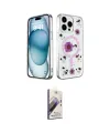 ieg™ iPhone 14 Pro Kılıf Kozmos Doku - Siyah Bilvis 3D Mat Cam Ekran Koruyucu