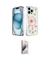 ieg™ iPhone 14 Pro Kılıf Kozmos Doku - Siyah Bilvis 3D Mat Cam Ekran Koruyucu