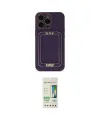 ieg™ iPhone 14 Pro Kılıf Kozmos Minimal Prime - Siyah 20D Premium Cam Ekran Koruyucu