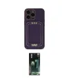 ieg™ iPhone 14 Pro Kılıf Kozmos Minimal Prime - Siyah 360 Mat Full Body Arka Koruyucu