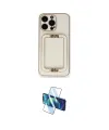 ieg™ iPhone 14 Pro Kılıf Kozmos Minimal Prime - Siyah 3D Antistatik Cam Ekran Koruyucu