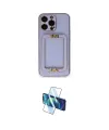 ieg™ iPhone 14 Pro Kılıf Kozmos Minimal Prime - Siyah 3D Antistatik Cam Ekran Koruyucu