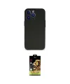 ieg™ iPhone 14 Pro Kılıf Kozmos Yansıma Özel Seri - Siyah Buffer Cam Ekran Koruyucu