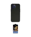 ieg™ iPhone 14 Pro Kılıf Kozmos Yansıma Özel Seri - Siyah Buffer Hayalet Cam Ekran Koruyucu