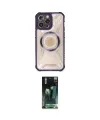 ieg™ iPhone 14 Pro Kılıf Kutup Modern - Siyah 360 Mat Full Body Arka Koruyucu