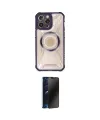 ieg™ iPhone 14 Pro Kılıf Kutup Modern - Siyah 3D Antistatik Hayalet Cam Ekran Koruyucu