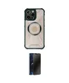 ieg™ iPhone 14 Pro Kılıf Kutup Modern - Siyah 3D Antistatik Hayalet Cam Ekran Koruyucu