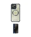 ieg™ iPhone 14 Pro Kılıf Kutup Modern - Siyah 3D Antistatik Hayalet Cam Ekran Koruyucu