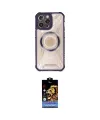 ieg™ iPhone 14 Pro Kılıf Kutup Modern - Siyah Buffer Hayalet Cam Ekran Koruyucu