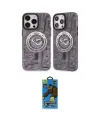 ieg™ iPhone 14 Pro Kılıf Nova Doku Koleksiyonu - Siyah 18D Cam Ekran Koruyucu