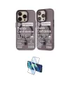 ieg™ iPhone 14 Pro Kılıf Nova Doku Koleksiyonu - Siyah 3D Antistatik Cam Ekran Koruyucu