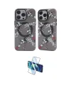 ieg™ iPhone 14 Pro Kılıf Nova Doku Koleksiyonu - Siyah 3D Antistatik Cam Ekran Koruyucu