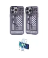 ieg™ iPhone 14 Pro Kılıf Nova Doku Koleksiyonu - Siyah 3D Antistatik Cam Ekran Koruyucu
