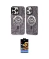 ieg™ iPhone 14 Pro Kılıf Nova Doku Koleksiyonu - Siyah Buffer Hayalet Cam Ekran Koruyucu