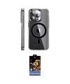 ieg™ iPhone 14 Pro Kılıf Nova Doku - Siyah Buffer Hayalet Cam Ekran Koruyucu