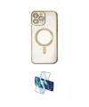 ieg™ iPhone 14 Pro Kılıf Nova Işık Özel Seri - Siyah 3D Antistatik Cam Ekran Koruyucu