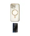 ieg™ iPhone 14 Pro Kılıf Nova Işık Özel Seri - Siyah 3D Antistatik Hayalet Cam Ekran Koruyucu