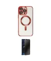 ieg™ iPhone 14 Pro Kılıf Nova Işık Özel Seri - Siyah 3D Antistatik Hayalet Cam Ekran Koruyucu