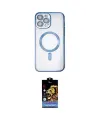 ieg™ iPhone 14 Pro Kılıf Nova Işık Özel Seri - Siyah Buffer Hayalet Cam Ekran Koruyucu
