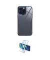 ieg™ iPhone 14 Pro Kılıf Odak Doku - Siyah 3D Antistatik Cam Ekran Koruyucu