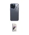ieg™ iPhone 14 Pro Kılıf Odak Doku - Siyah Bilvis 3D Mat Cam Ekran Koruyucu
