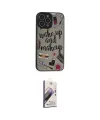 ieg™ iPhone 14 Pro Kılıf Odak Klasik Serisi - Siyah Bilvis 3D Mat Cam Ekran Koruyucu