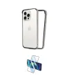 ieg™ iPhone 14 Pro Kılıf Pusula Asil Koleksiyonu - Siyah 3D Antistatik Cam Ekran Koruyucu