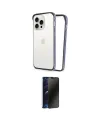 ieg™ iPhone 14 Pro Kılıf Pusula Asil Koleksiyonu - Siyah 3D Antistatik Hayalet Cam Ekran Koruyucu