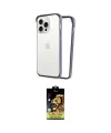 ieg™ iPhone 14 Pro Kılıf Pusula Asil Koleksiyonu - Siyah Buffer Cam Ekran Koruyucu