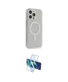 ieg™ iPhone 14 Pro Kılıf Pusula Çizgi Koleksiyonu - Siyah 3D Antistatik Cam Ekran Koruyucu