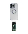 ieg™ iPhone 14 Pro Kılıf Pusula Form - Siyah 360 Mat Full Body Arka Koruyucu
