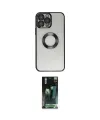 ieg™ iPhone 14 Pro Kılıf Pusula Form - Siyah 360 Mat Full Body Arka Koruyucu