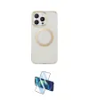 ieg™ iPhone 14 Pro Kılıf Pusula Form - Siyah 3D Antistatik Cam Ekran Koruyucu