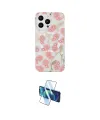 ieg™ iPhone 14 Pro Kılıf Pusula Form - Siyah 3D Antistatik Cam Ekran Koruyucu
