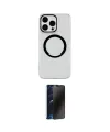 ieg™ iPhone 14 Pro Kılıf Pusula Form - Siyah 3D Antistatik Hayalet Cam Ekran Koruyucu