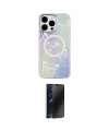 ieg™ iPhone 14 Pro Kılıf Pusula Form - Siyah 3D Antistatik Hayalet Cam Ekran Koruyucu