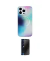 ieg™ iPhone 14 Pro Kılıf Pusula Form - Siyah 3D Antistatik Hayalet Cam Ekran Koruyucu