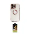 ieg™ iPhone 14 Pro Kılıf Pusula Form - Siyah Buffer Cam Ekran Koruyucu