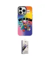 ieg™ iPhone 14 Pro Kılıf Siluet Çizgi Koleksiyonu - Siyah Bilvis 3D Mat Cam Ekran Koruyucu
