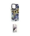 ieg™ iPhone 14 Pro Kılıf Siluet Çizgi Koleksiyonu - Siyah Bilvis 3D Mat Cam Ekran Koruyucu