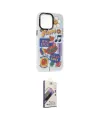 ieg™ iPhone 14 Pro Kılıf Siluet Çizgi Koleksiyonu - Siyah Bilvis 3D Mat Cam Ekran Koruyucu