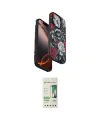 ieg™ iPhone 14 Pro Kılıf Siluet Doku - Siyah 20D Premium Cam Ekran Koruyucu