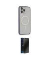 ieg™ iPhone 14 Pro Kılıf Siluet Işık Koleksiyonu - Siyah 3D Antistatik Hayalet Cam Ekran Koruyucu