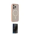 ieg™ iPhone 14 Pro Kılıf Siluet Işık Koleksiyonu - Siyah 3D Antistatik Hayalet Cam Ekran Koruyucu
