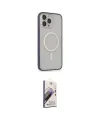 ieg™ iPhone 14 Pro Kılıf Siluet Işık Koleksiyonu - Siyah Bilvis 3D Mat Cam Ekran Koruyucu