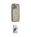ieg™ iPhone 14 Pro Kılıf Siluet Işık Koleksiyonu - Siyah Bilvis 3D Mat Cam Ekran Koruyucu