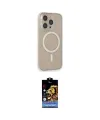 ieg™ iPhone 14 Pro Kılıf Siluet Işık Koleksiyonu - Siyah Buffer Hayalet Cam Ekran Koruyucu