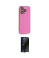 ieg™ iPhone 14 Pro Kılıf Siluet Minimal Özel Seri - Siyah 3D Antistatik Hayalet Cam Ekran Koruyucu