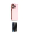ieg™ iPhone 14 Pro Kılıf Siluet Minimal Özel Seri - Siyah 3D Antistatik Hayalet Cam Ekran Koruyucu